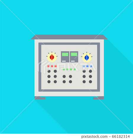 Electric modulator icon, flat style Electric modulator icon, flat style 66182314