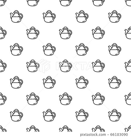 Tea pot pattern seamless vector - Stock Illustration [66183090] - PIXTA