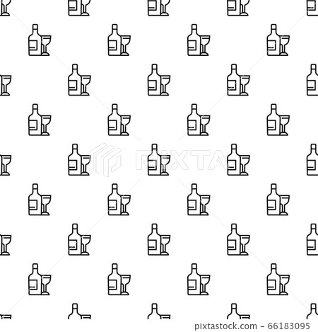 Wine bottle and glass pattern seamless vector - Stock Illustration ...