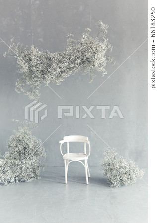Vintage interior with flowers and chair 66183250