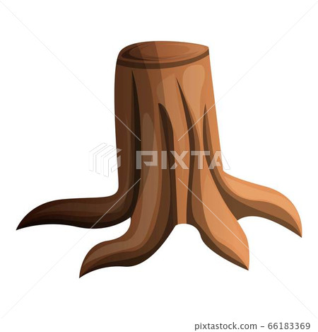 Forest stump tree icon, cartoon style - Stock Illustration [66183369 ...