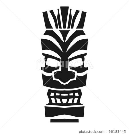Tribal mystery idol icon, simple style 66183445