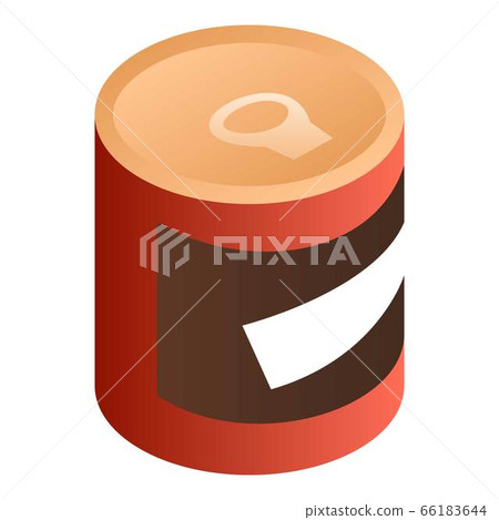 Red tin can icon, isometric style - Stock Illustration [66183644] - PIXTA