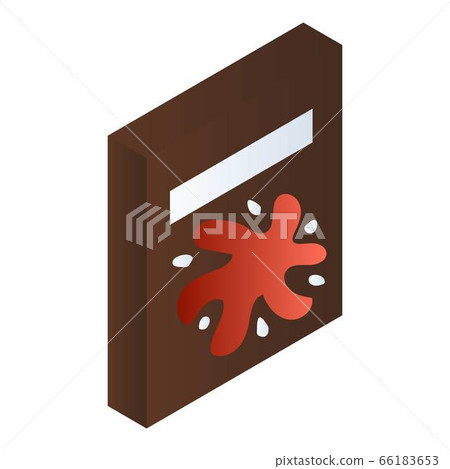 Snack package icon, isometric style 66183653
