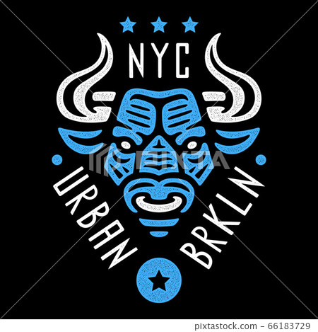 Angry bull print. 66183729
