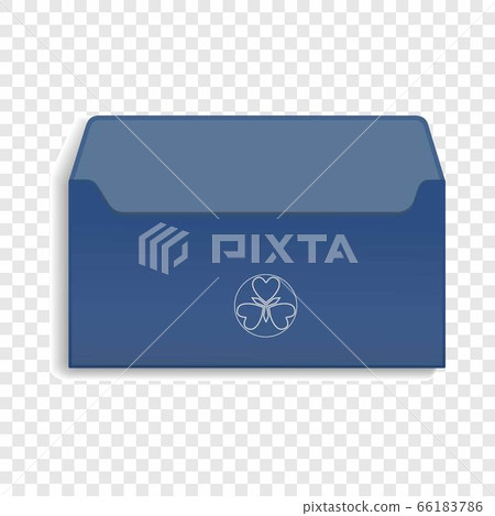 Back side of envelope icon, realistic style 66183786