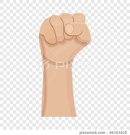 Fist up icon, cartoon style 66183828