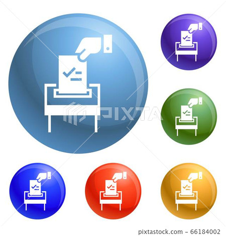 Election paper icons set vector Election paper icons set vector 66184002