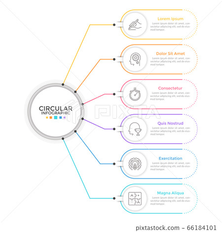 Modern Vector Infographic Template - Stock Illustration [66184101] - PIXTA