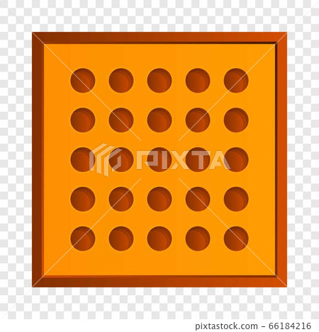 Square tea biscuit icon, cartoon style 66184216