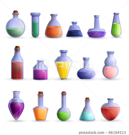 Potion icon set, cartoon style Potion icon set, cartoon style 66184523