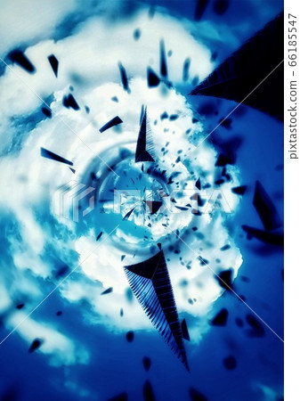 Debris sucked into an eerie cloud vortex Debris sucked into an eerie cloud vortex 66185547