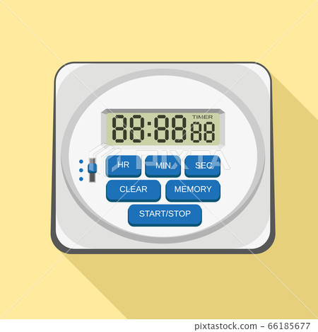 Kitchen Timer Design Flat Modern kitchen timer icon, flat style - Stock Illustration [66185677 ...