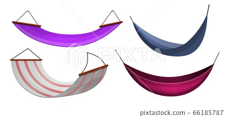 Hammock icon set, cartoon style 66185787