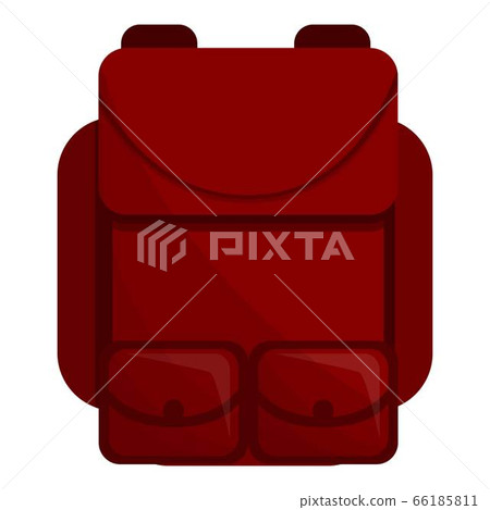 Red backpack icon, cartoon style - Stock Illustration [66185811] - PIXTA