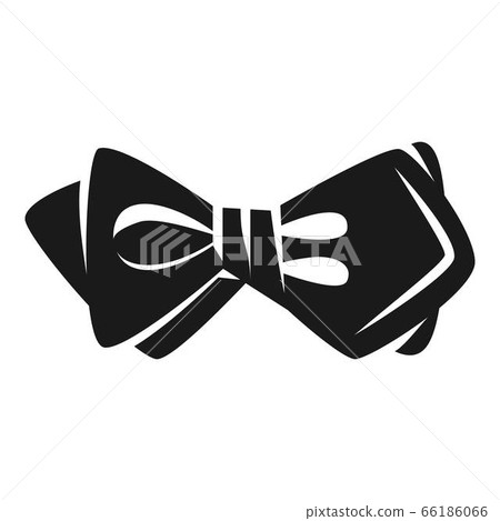 Elegant bow tie icon, simple style 66186066