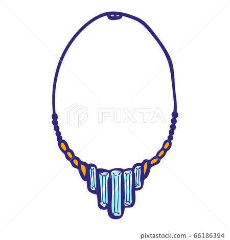Fashion necklace icon, hand drawn style 66186394