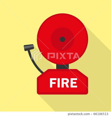 Fire alarm icon, flat style Fire alarm icon, flat style 66186513