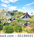 Onomichi Tenneiji watercolor style illustration (weak contour) 66186645