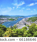 Onomichi Suido Watercolor style illustration (weak contour) 66186646