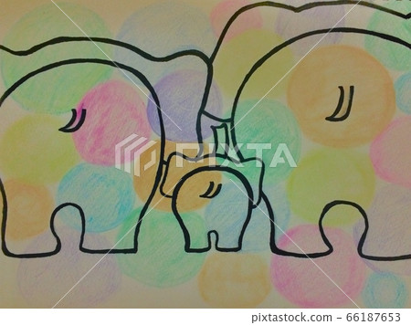 Parent and child of an elephant Parent and child of an elephant 66187653