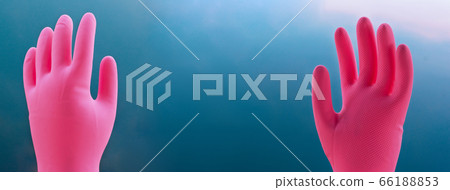 colorful rubber pink hand glove for hygienic 66188853