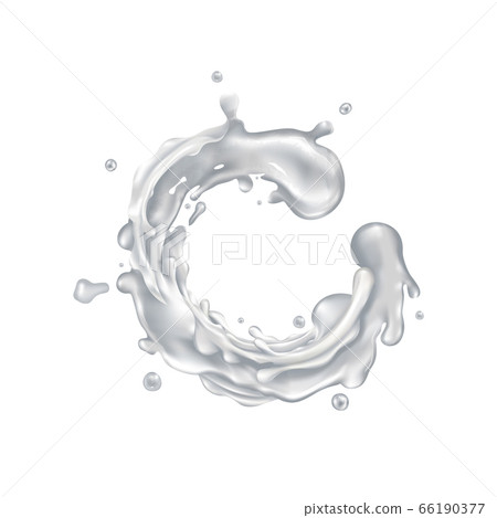 Milk splash circle on a white background Milk splash circle on a white background 66190377