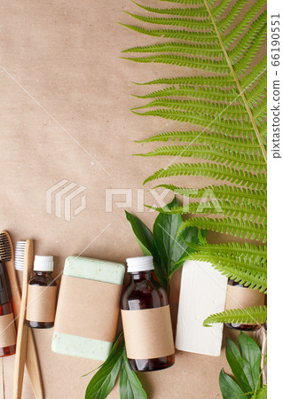 Zero waste bathroom accessories, natural bamboo 66190551