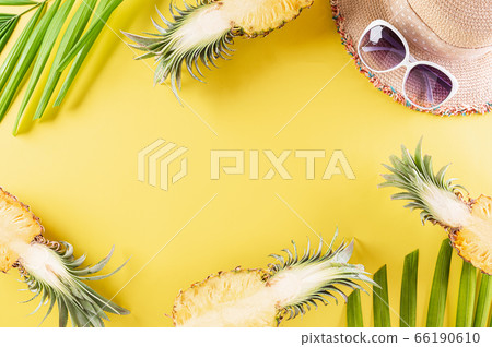 Colorful summer and holiday concept, Straw hat, 66190610