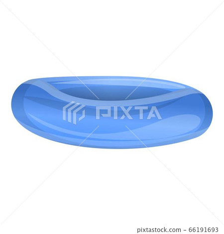 Pool blue ring icon, cartoon style 66191693