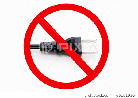 Power plug and prohibition mark 66191930