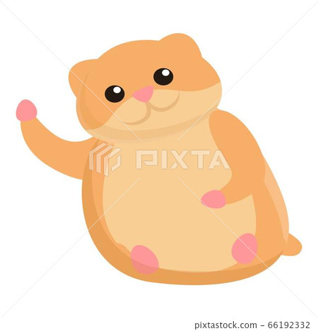 Big hamster icon, cartoon style 66192332