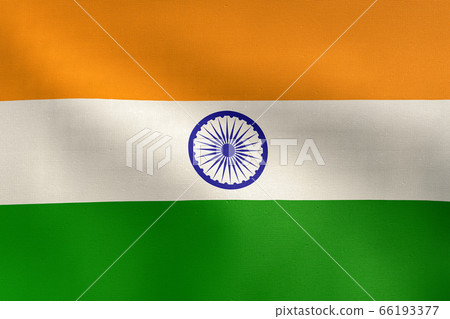 3D Rendering - Close Up flag of India.... - Stock Illustration ...