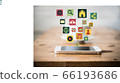 Touch screen mobile phone with colorful 66193686