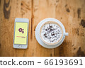 close-up top view of setting screen on mobile 66193691