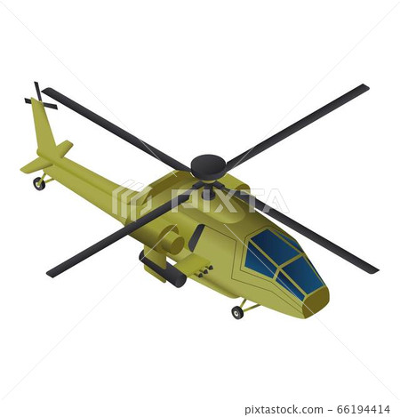 Fight helicopter icon, isometric style 66194414