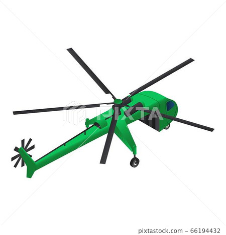 Cargo helicopter icon, isometric style Cargo helicopter icon, isometric style 66194432