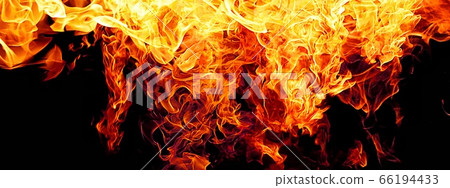 A fiery burning flame A fiery burning flame 66194433