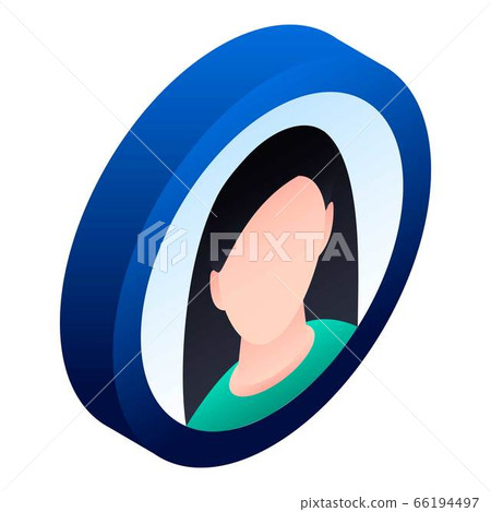 Woman avatar icon, isometric style 66194497
