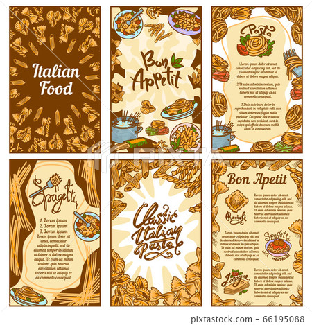Fusilli banner set, hand drawn style Fusilli banner set, hand drawn style 66195088