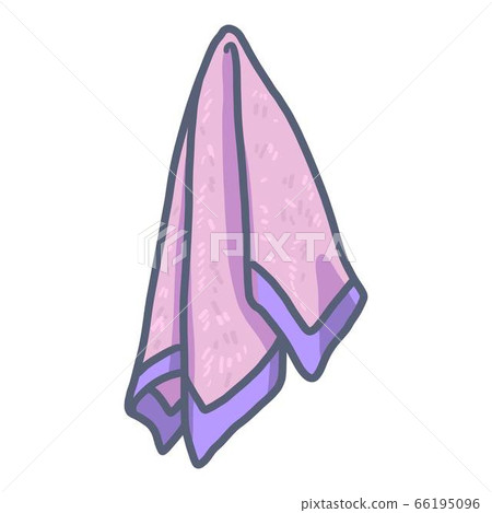 Towel on hanger icon, hand drawn style Towel on hanger icon, hand drawn style 66195096