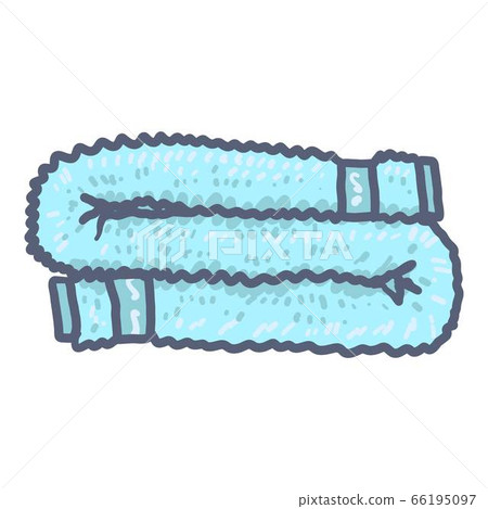 Clean blue towel icon, hand drawn style Clean blue towel icon, hand drawn style 66195097