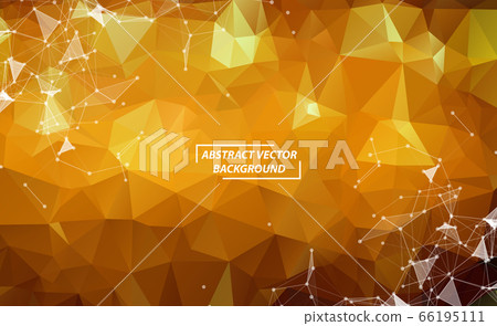 Abstract Brown Polygonal Space Background with 66195111