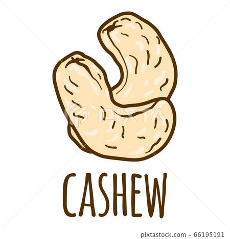 Cashew icon, hand drawn style Cashew icon, hand drawn style 66195191