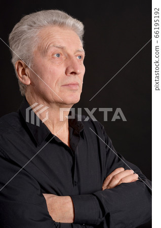 Portrait of sad senior man in studio Portrait of sad senior man in studio 66195192