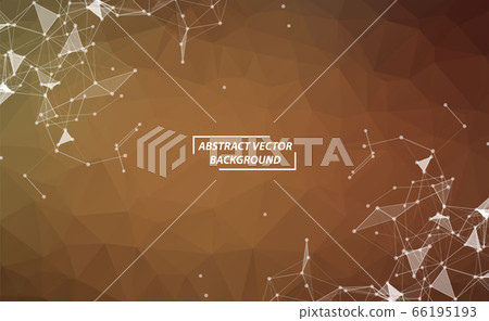 Dark Brown Geometric Polygonal background molecule Dark Brown Geometric Polygonal background molecule 66195193