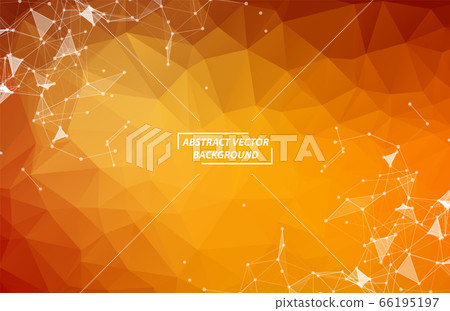 Orange Geometric Polygonal background molecule and Orange Geometric Polygonal background molecule and 66195197