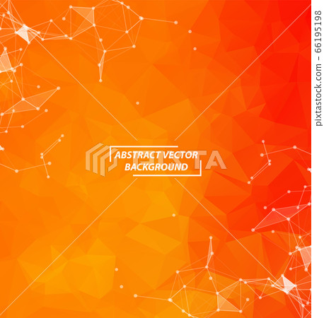 Orange Geometric Polygonal background molecule and Orange Geometric Polygonal background molecule and 66195198