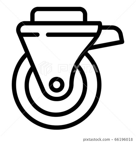 Scaffolding wheel icon, outline style Scaffolding wheel icon, outline style 66196018