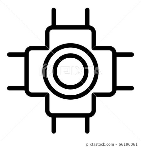 Cross connection scaffolding icon, outline style Cross connection scaffolding icon, outline style 66196061